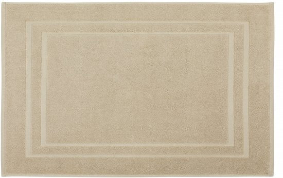 DoubleDry Hotel Badmat 50 x 80 cm – 100% Katoen – Zacht en Absorberend – BeigeTaupe