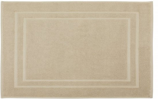 DoubleDry Hotel Badmat 50 x 80 cm – 100% Katoen – Zacht en Absorberend – BeigeTaupe