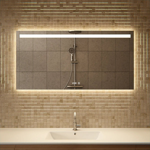 Mirlux Badkamerspiegel - 120 x 60 cm - Frameloos - LED en Anti-condens