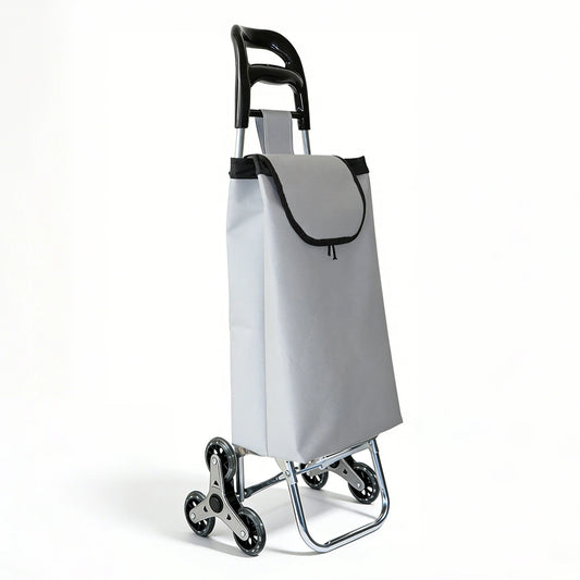 Strong Bird 2026 Opvouwbare Boodschappentrolley – Trapklimmend – Grijs – Aluminium en Kunststof