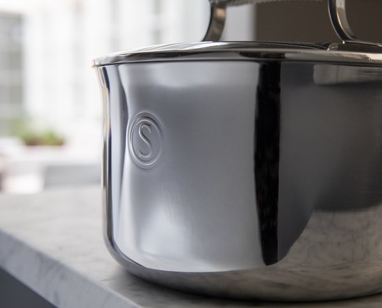 Saveur Selects – Voyage serie - Steelpan 20 cm - pfas vrij Steelpan - Tri-ply RVS - Geschikt voor Inductie en alle andere warmtebronnen - Ovenbestendig tot 260°C – Vaatwasserbestendig - Teflon vrij