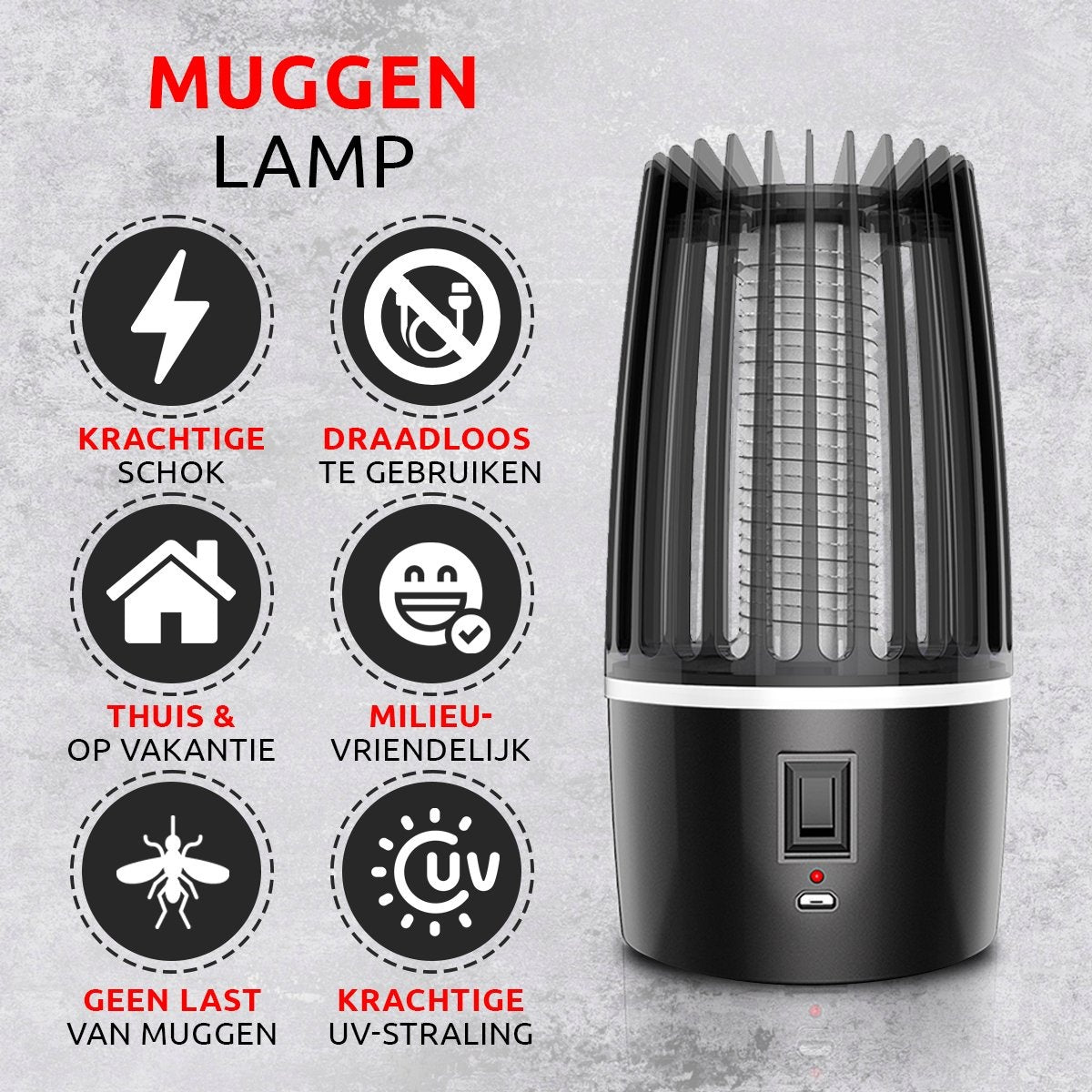 Professionele AyeSense 2 in 1 Muggenlamp - Draadloos & Oplaadbaar - 4000mAh ingebouwde Batterij - Muggenvanger – Insectenlamp– Muggenlamp UV