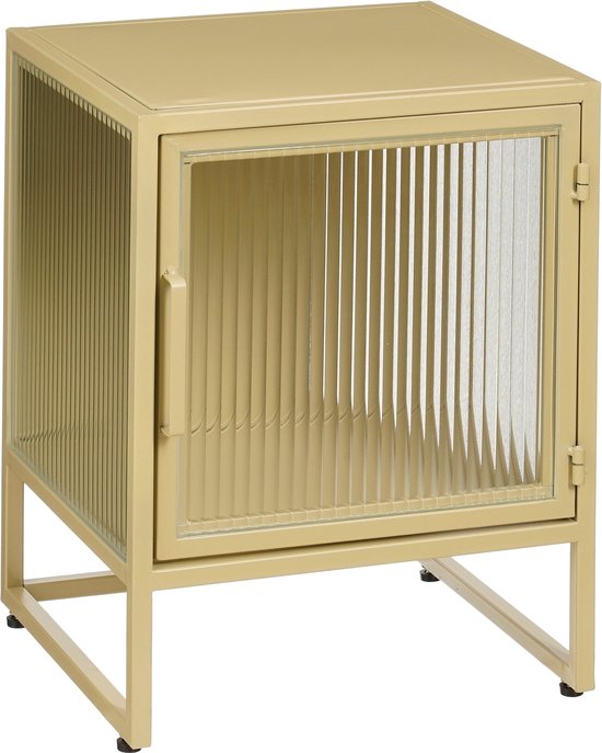 Mica Decorations Clifton Opbergkast met Deuren - L38 x B35 x H50 cm - Metaal - Beige