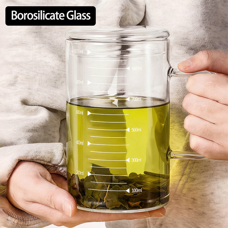 BJ Glazen Theekop met Maataanduiding 1000 ml