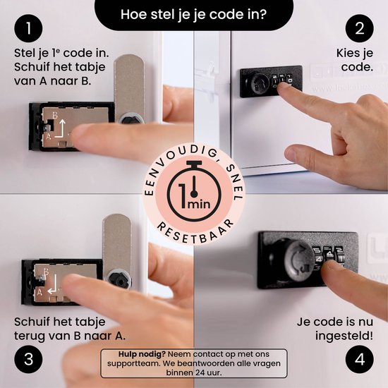 Lockabox Mini™ Opbergbox met Cijferslot – Afsluitbare Medicijnkast – Polycarbonaat Kluis – Koelkast en Diepvries Proof – 3 Liter – 22,3 x 15,4 x 12 cm