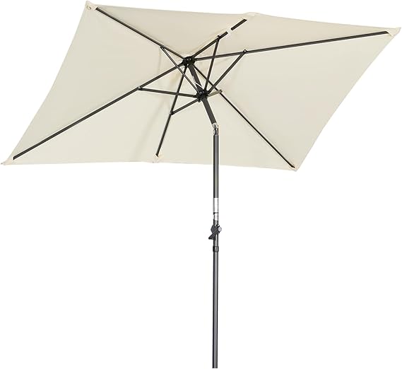 Angel Living Parasol - Kantelbaar - 140 x 210 cm - Rechthoek - Créme