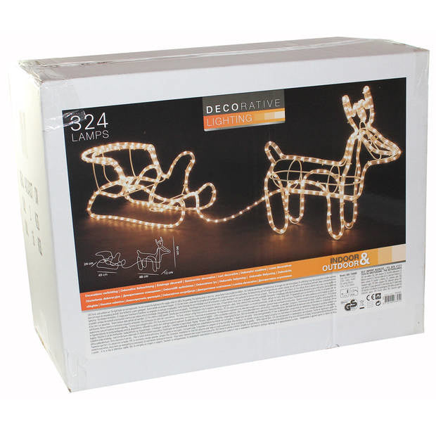 Nordlandia Buitenverlichting - Rendier met slee - Warm wit