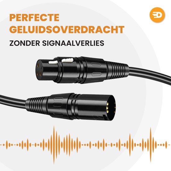 Drivv. Premium XLR Kabel - Microfoon kabel - Mannelijk naar Vrouwelijk 3 pin - 3 Meter