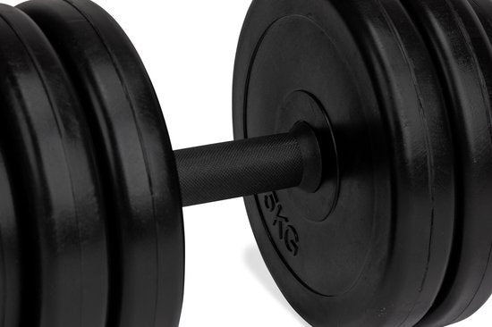 VirtuFit Verstelbare Dumbbellset - Halterset - Gewichten - 2 Vinyl Dumbbells van 14kg - 28 kg