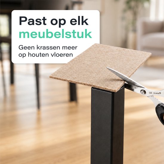 Viltjes Stoelpoten Zelfklevend - 133 stuks - Stoelpoot beschermers - Vilt - Vloer beschermer - Meubel Glijders - Stoel - Poten - Bescherming - Plak