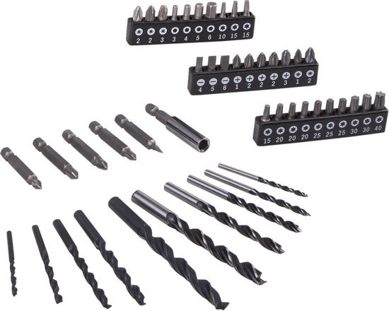 VONROC Accuboormachine – 12V Li-Ion – Incl. aluminium opbergkoffer, 46 accessoires, 2x accu & lader