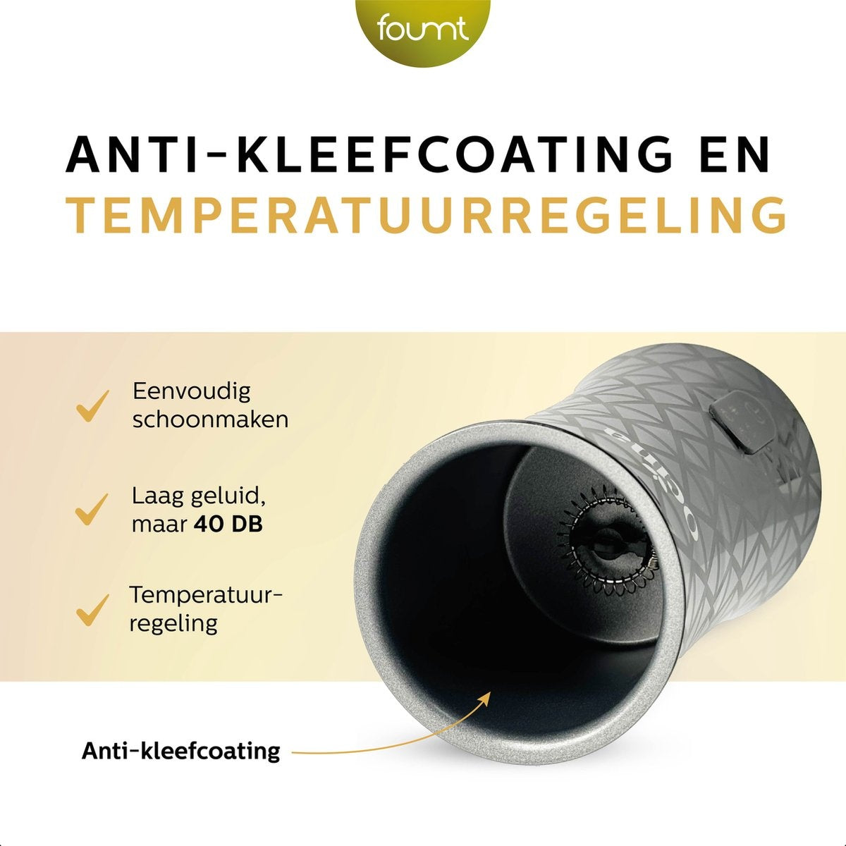 Ocina Elektrische Melkopschuimer - 4 in 1 - 240 ML - Zwart