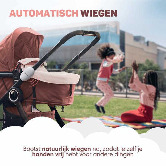 Vulpes Goods® BabyCare - Baby Rocker voor Kinderwagen - Baby Swing - Babywipstoel - Automatisch Schommelen - Incl. Reistas - PRO Versie