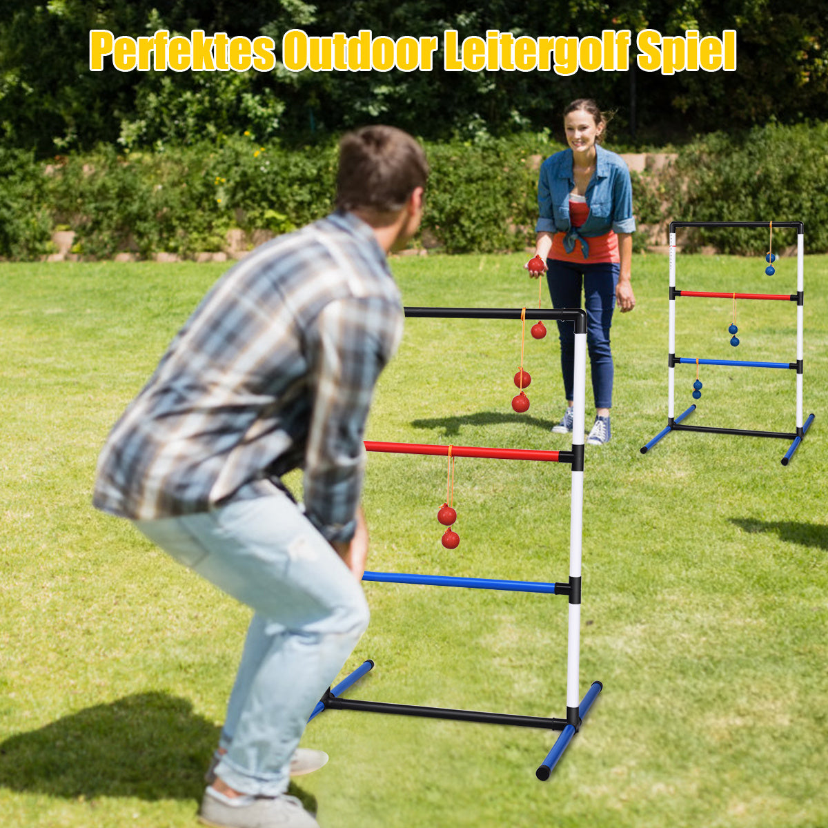 Coast Set Indoor-Outdoor Werpspel met 6 Ballen Werpballen En Draagtas
