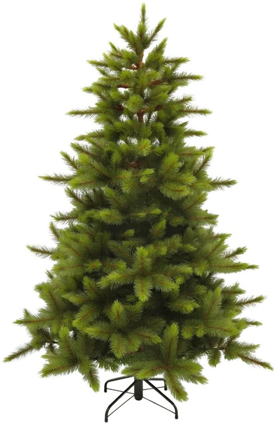 Triumph Tree Wyoming Spar - Kerstboom met 460 Dennentakjes en Inhaakconstructie - Kerstversiering voor Binnen met Natuurlijke Uitstraling - Kunstboom met Harde PVC-naalden - H155 x Ø117 cm - Groen