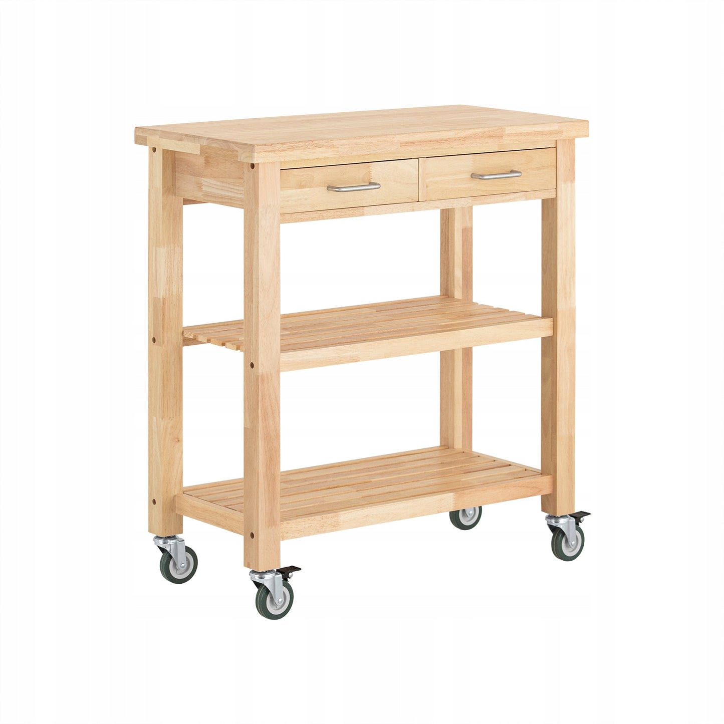 SoBuy Keukenwagen FKW24-II-N - Beukhout - 40x80x90 cm