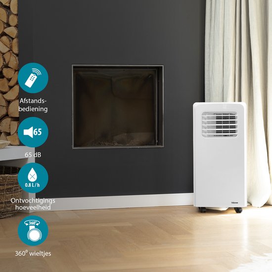 Tristar Mobiele Airco - 3-in-1 - Ontvochtiger - 7000 BTU - 25 m² - Wit