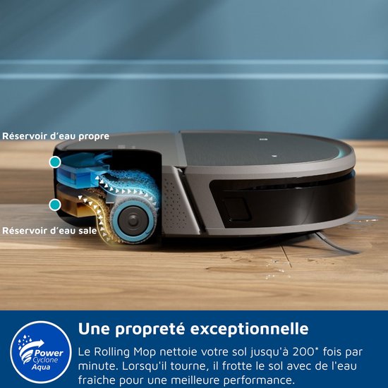 Philips – HomeRun 9000 Serie Stofzuig- & Dweilrobot – XU9100/10 – Zwart Kunststof – 8000 Pa Zuigkracht met All-in-One Station – Automatisch Legen & Reinigen – Ultieme Hygiëne