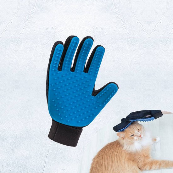 True Touch Verzorgingshandschoen Blauw - 5 Vingers - 180+ Siliconen Noppen