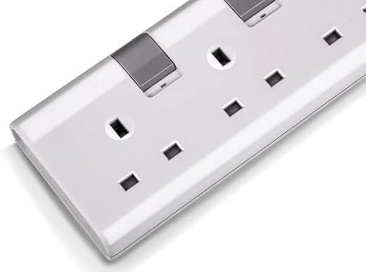PHILIPS Verlengkabel - CHP3150WA/05-5 Gang - Wit - 2 Meter Stroomkabel - Individuele Schakelaars