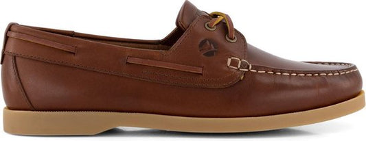 Travelin' Exmouth Heren - Leren Moccasins met veter -  Maat 42 - Boot schoen - Bruin Leer