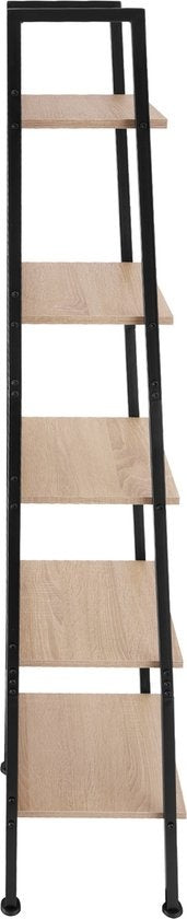 tectake - Wandrek ladderrek boekenrek - Folkestone industrieel lichtbruin - 404705