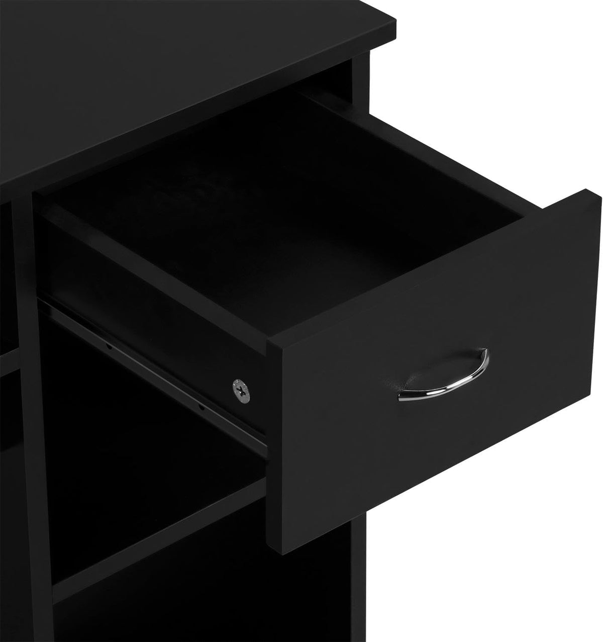 Yaheetech Computertafel - Met Lade en 2 Legplanken - 112 x 50 x 82 cm - Zwart