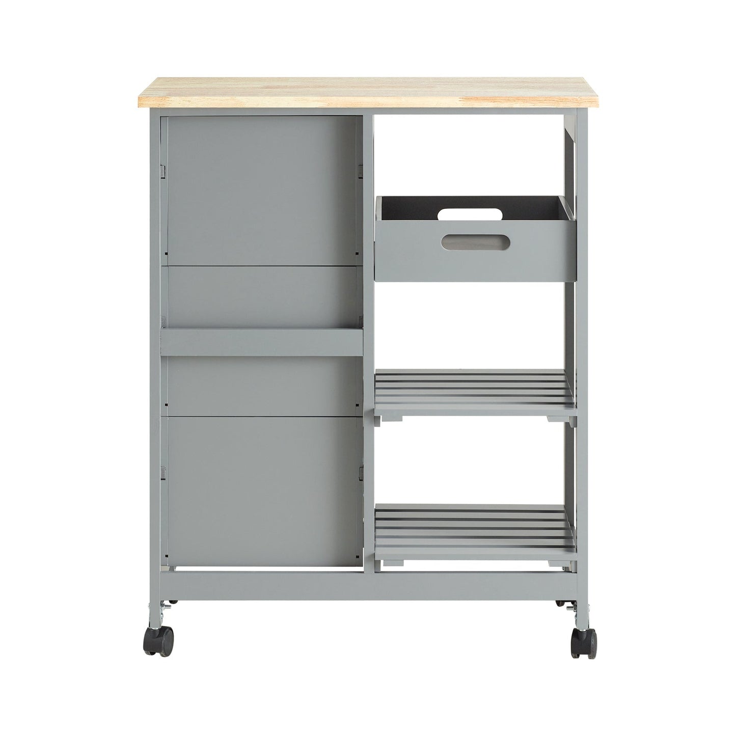 SoBuy - Keukentrolley met 3 Grote Laden - 68x85x38 cm - Grijs