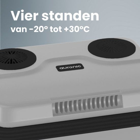 Auronic Koelbox Elektrisch 12V en 230 volt - 25L - Camping Koelkast - Auto - Koelen en Verwarmen - Frigobox - Lichtgrijs
