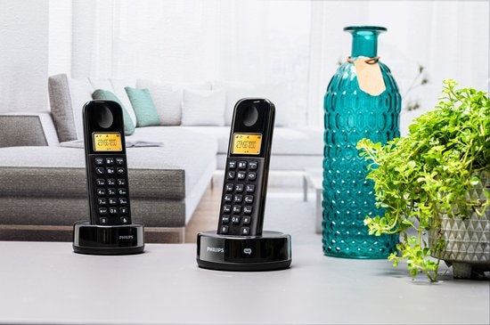Philips D1602B/01 Huistelefoon - DECT Telefoon - 2 Handsets - Zwart