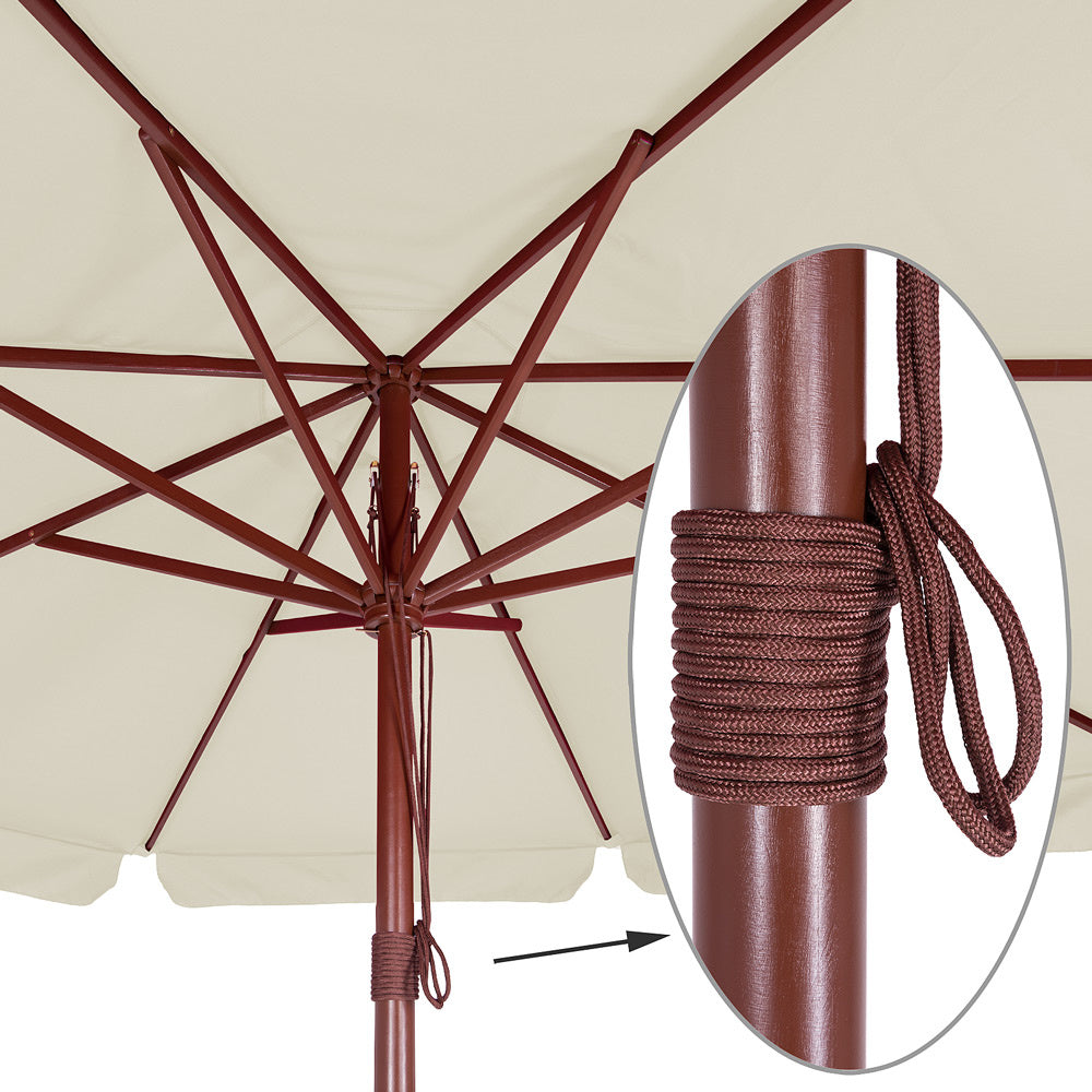 Kingsleeve Parasol 330cm - Waterafstotend UV Bescherming 50+ - Crème