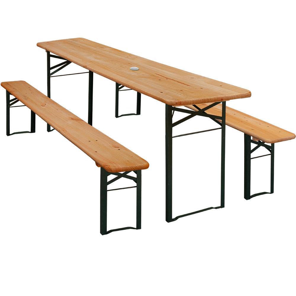 Casaria Tuinset Hout – 2 Banken 1Tafel Inklapbaar - 170x46x75cm