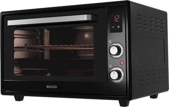 Wiggo WMO-E657(B) - Vrijstaande Mini Oven - Electrisch - 60 CM - 65 liter - 2000 W - 5 Jaar Garantie - Zwart