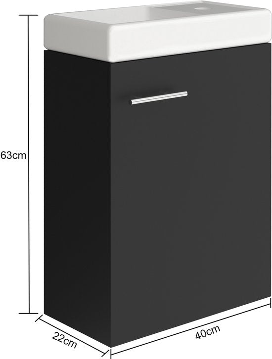 VDD - Toiletmeubel - Fonteinmeubel - Toilet meubel - Wastafelonderkasten - Wastafelmeubel - Toiletmeubel met waskom - Fonteinmeubel met wastafel