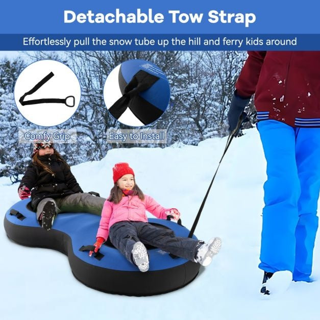 Coast 2-Zits Sneeuwslee - 200 cm - Met Trekband - Blauw