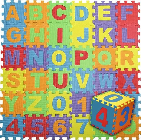 Gofun Speelmat XL u2013 180 x 180 cm u2013 Foam u2013 Opvouwbaar u2013 Baby u2013 Tegels u2013 Multicolor u2013 Puzzel 86u2013delig
