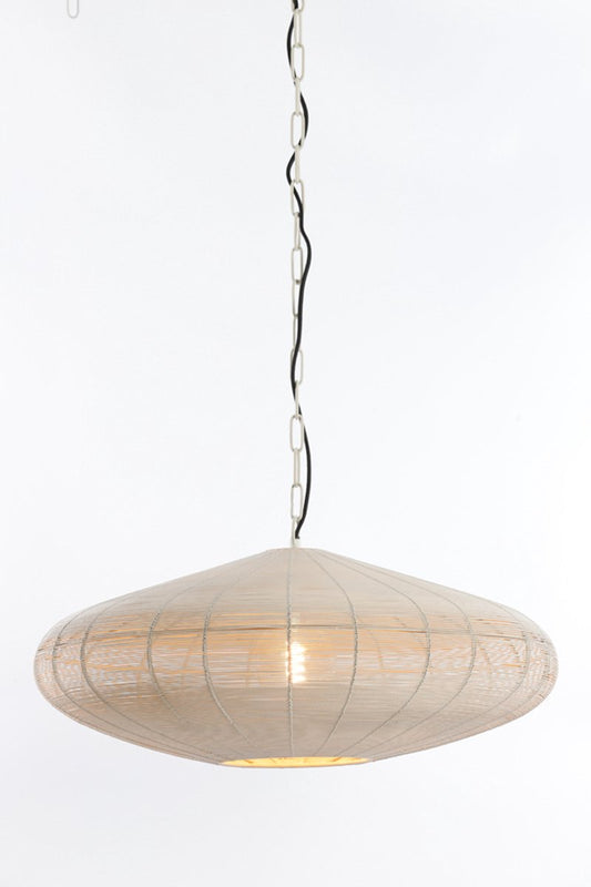 Light & Living Hanglamp Bahoto 60cm – Mat Crème – Ø60 x H23 cm