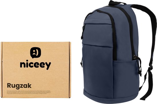 Niceey Rugzak - 24L - 17,3 inch - Laptop Rugtas - Boekentas - Schooltas - Waterafstotend - Donkerblauw