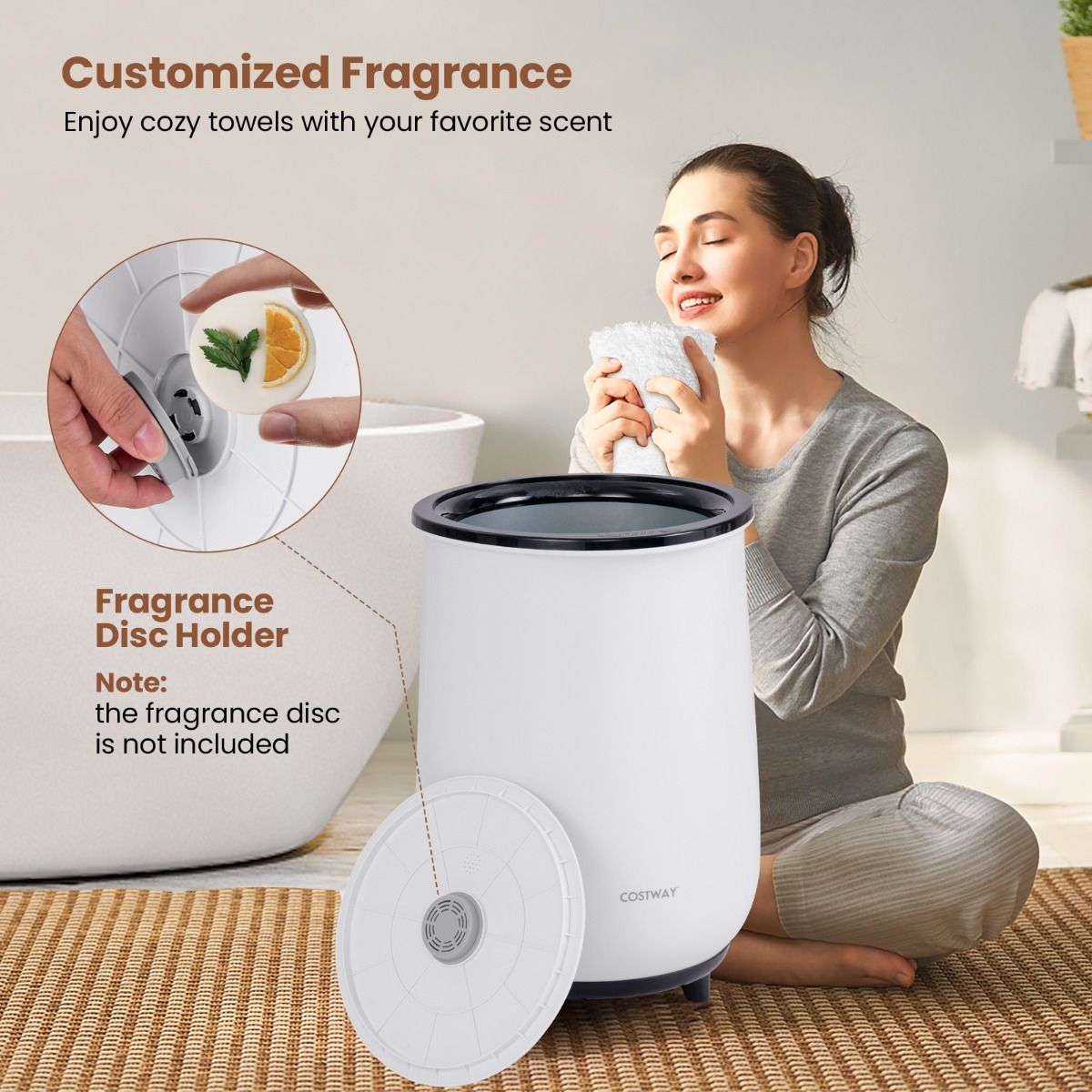 Coast Elektrische Handdoekverwarmer - 3 verwarmingsniveaus - timerfunctie - zwart - 23 liter