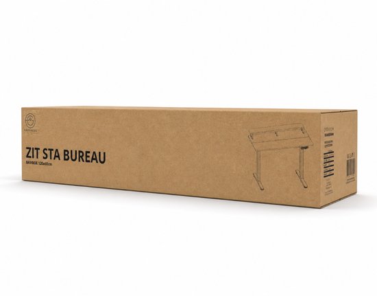 Organess Zit-sta Bureau - Elektrisch verstelbaar - 120 x 60 cm met Ophoging - Geheugenfunctie - Anti-botsing - Verstelbare Hoogte