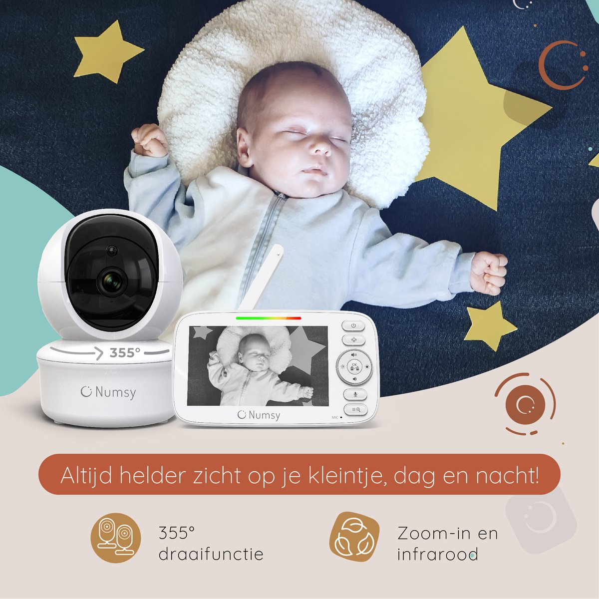 Numsy Parent Pro - Babyfoon - Baby Video Camera