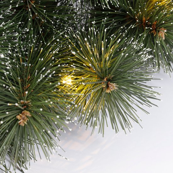 Black Box Trees Glendon - Set van 2 Kerstbomen en 1 Krans met LED Verlichting - Groen