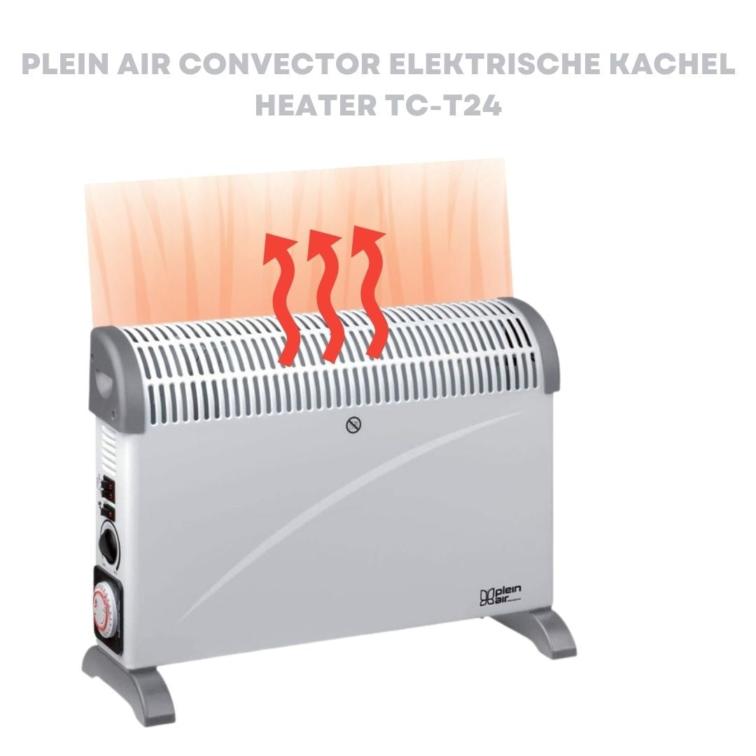 Plein Air TC-T24 Convector Kachel – 2000W – 3 Warmtestanden – Krachtige en Efficiënte Verwarming – Wit