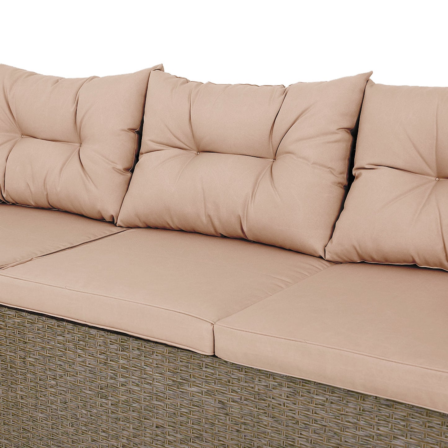 Casaria Loungeset 16-delig Grijs/Beige Kunststof