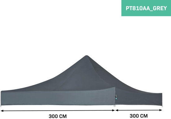VONROC Dakzeil – Voor Premium Partytent PT501XX – Waterdicht - 50+ UV Bescherming - Grijs