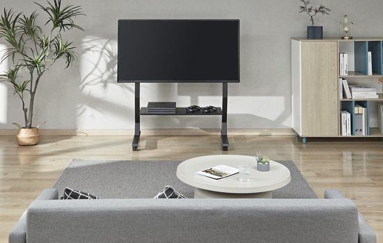 VDD - TV standaard verrijdbaar - Draaibaar - 45 inch tot 90 inch - Zwart