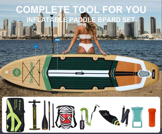 Skatinger Peninsula Trojan Horse Opblaasbaar Touring SUP Board – Compleet Pakket
