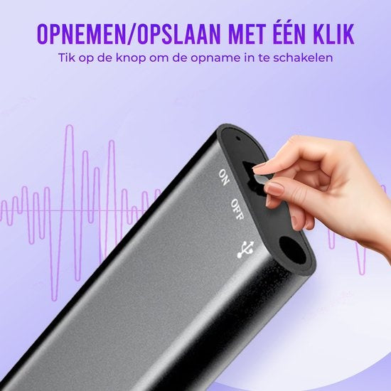 Garpex® USB afluisterapparaat - Afluisterapparatuur - Afluisteren opnemen - Spy recorder - Dictafoon - Voice - Grote opslag - 16GB