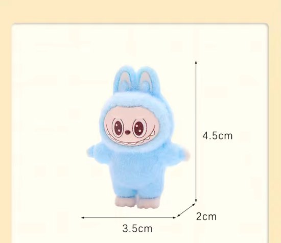 Kawaii Monster Beeldje - Macaron Stijl - 4,5 cm - Staand - Wit - PVC Figuur - Verrassingscadeau - Decoratie & Speelgoed voor Kinderen