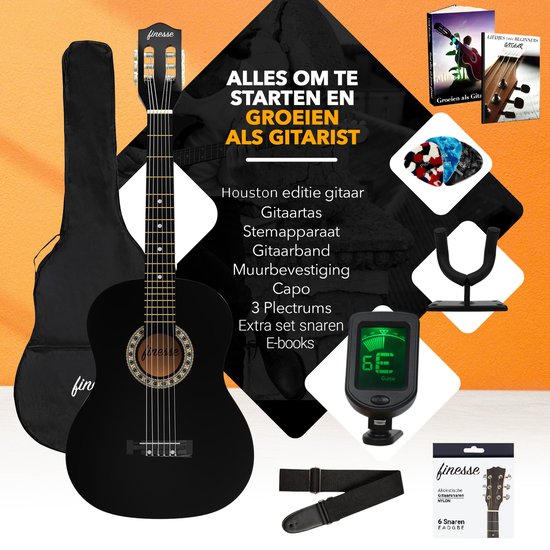 Finesse Akoestische Gitaar - Starterset - Nylon Snaren - Klassieke Gitaar - Gitaar Kind & Volwassenen